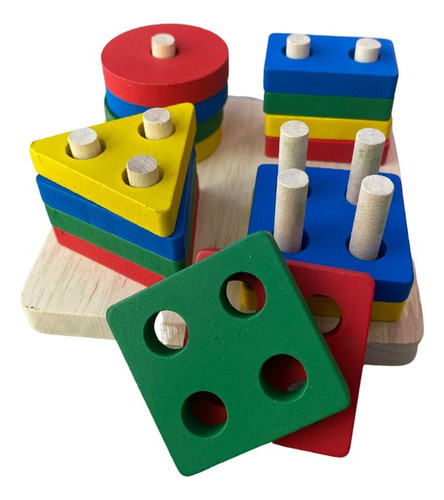 Juego De Encastre Pequeño Madera