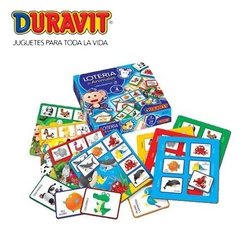 Imagen 2 de 4 de Lotería Infantil De Animales En Caja Duravit