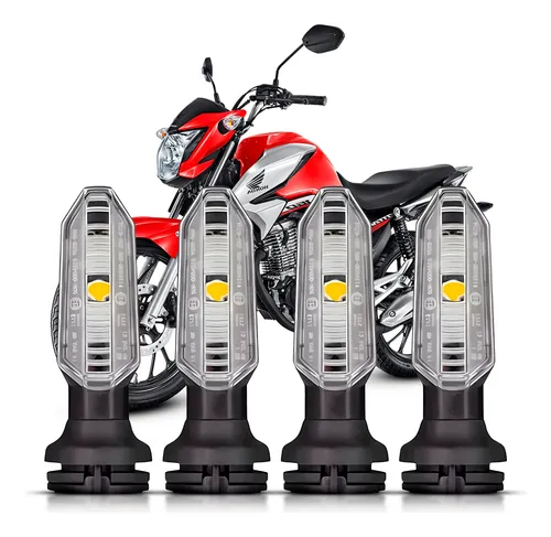 Kit 4 Pisca LED Seta CB250 Twister Titan 160 Moto Honda