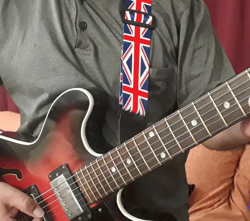 Imagen 7 de 7 de Correa Para Guitarra Eléctrica O Acústica Ajustable England
