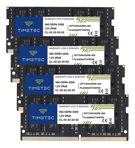 Timetec Kit De 64 Gb (4 X 16 Gb) Ddr4  Mhz (ddr4-) Pc4- No .