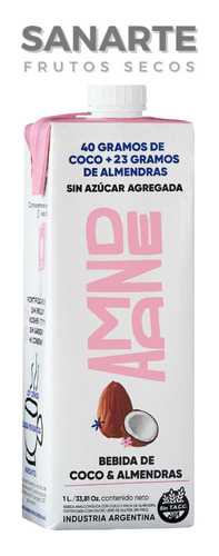 Leche De Coco Y Almendras Amande Pack 8 Unidades