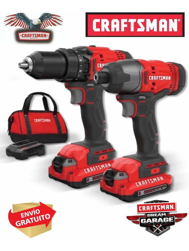 Drill Taladro Impacto Auto Taller Inalámbrico Craftsman 20v