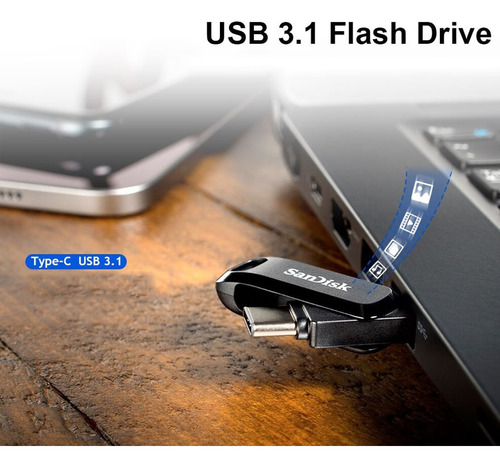 Sandisk 256gb Usb 3.0 Dual Portable Otg Usb-c Memoria Driver