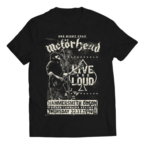 Camiseta Oficial Motorhead Live And Loud Rock Activity