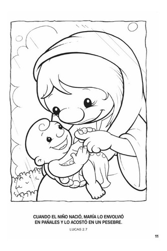 Libro Colorear Niños Los Comienzos Gigante José X 5u