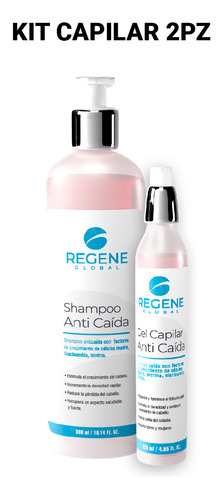 Kit 2pz Anticaida Shampoo Y Gel Celulas Madre Para Alopecia 