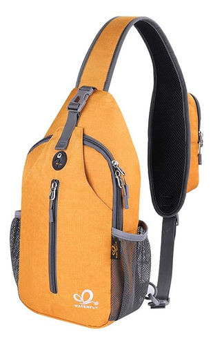 Mochila Cruzada Waterfly Tipo Bandolera De Viaje Amarillo