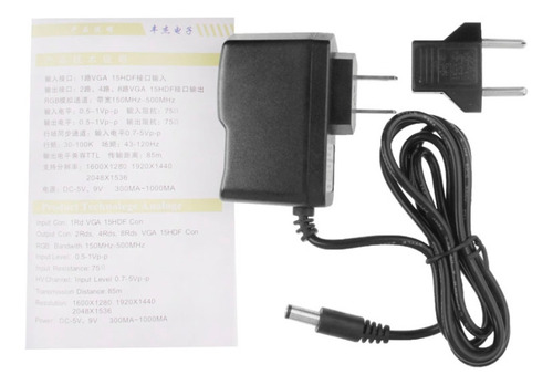 Fj-2508a 8 Port Vga Video Splitter High Resolution 1920 X 14