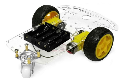 Kit Chasis Plástico 2wd Robótica Para Arduino Raspberry