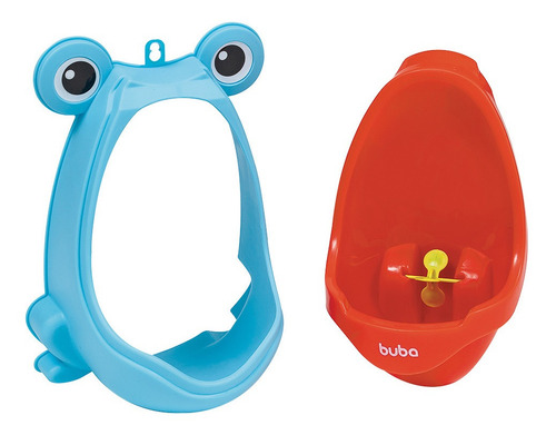 Mictório Infantil Com Alvo Giratório Sapinho Azul Buba
