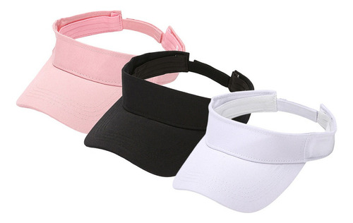 3x Diadema Ajustable Visera For El Sol Sombrero Golf Tenis