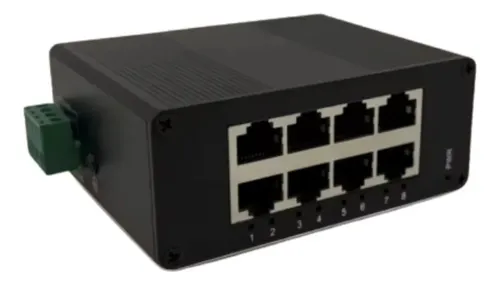 Switch Industrial 8 Portas Rj45 Fast Ethernet Din Zx-sg08i | Frete