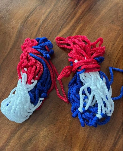 Red Para Aro De Basquetbol En Hilo Macramé Tricolor 11nudos
