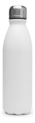 Botella De Aluminio 750ml Tapa A Rosca Aprobada Por Inal Color Blanco