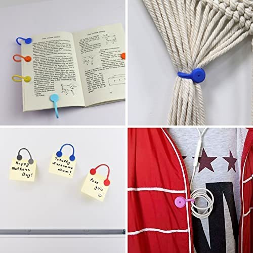 Paquete De 12 Bridas Magnéticas De Silicona Reutilizables, C