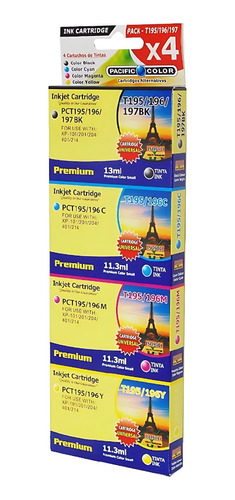 Pack 4 Cartridges 195/196/197 Para Epson Xp204