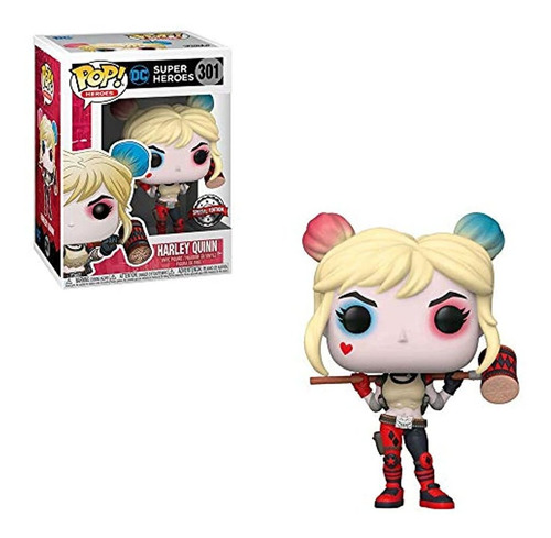 Funko Pop! Dc Comics Harley Quinn Con Mazo En Los Hombros Ex