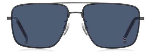 Lentes Sol Tommy Hilfiger Hombre Ruthenium 206773r8059ku Diseño Dark Ruthenium