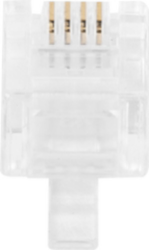 Bote Con 100 Piezas De Plug Modular Tipo Rj11 De 4 Contactos