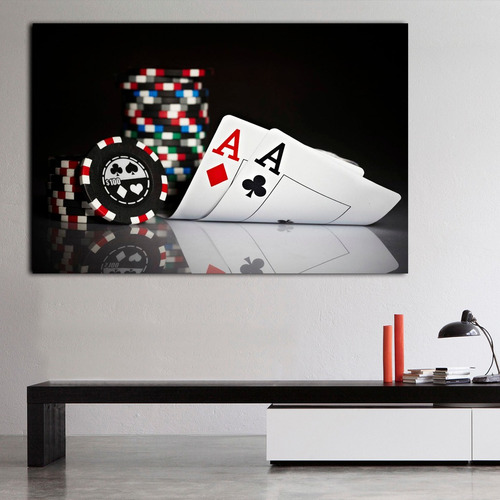 Cuadro Decorativo Cartas Poker As