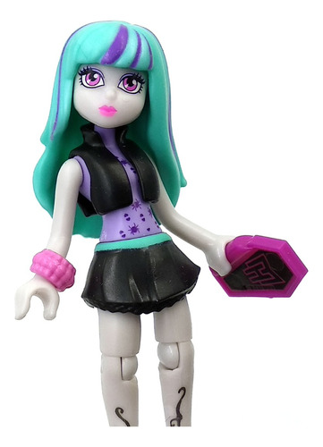Monster High Twyla Mega Bloks Construx Mattel Skullection (Usado)