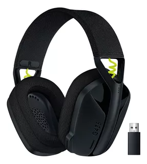 Logitech G435, Diadema Gamer Inalámbrica + Bt / Pc, Ps5 - Ne Color Negro/Amarillo fluorescente