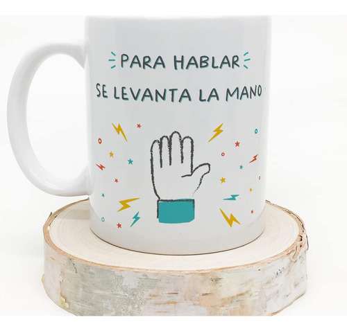 ¡habla! Tazas Personalizables Para Maestros Levante La Mano