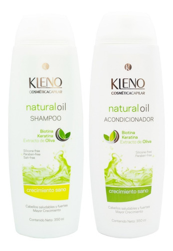 Kleno Natural Oil Shampoo + Acondicionador Fortalecedor 6c