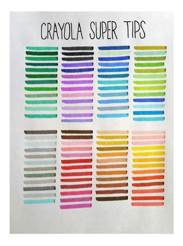 Crayola Supertips Plumones 100 Colores Lavables