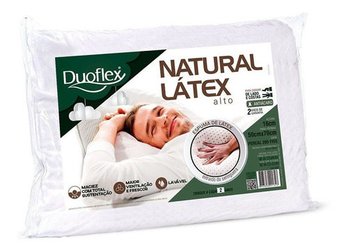 Almohada Natural Latex Alto Duoflex - Rc Sueños