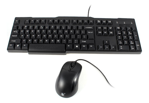 Teclado Rectangular Cable Ps 2 + Mouse Optico Para Juego 93f