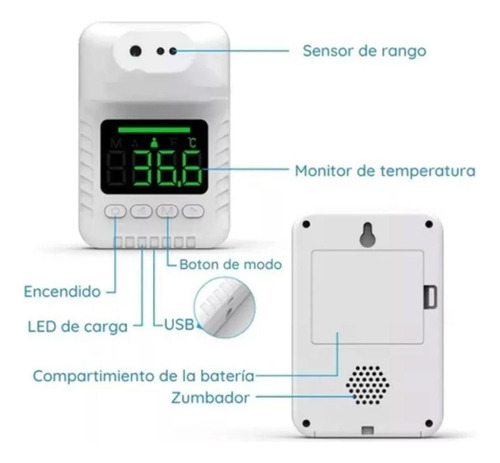 Termómetros Para Escuelas , Mxahm-001, Pantalla Lcd, Temp. -