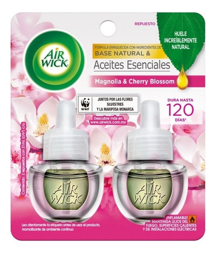 Pack X2 Repuesto Air Wick® Aroma Magnolia & Cherry Blossom