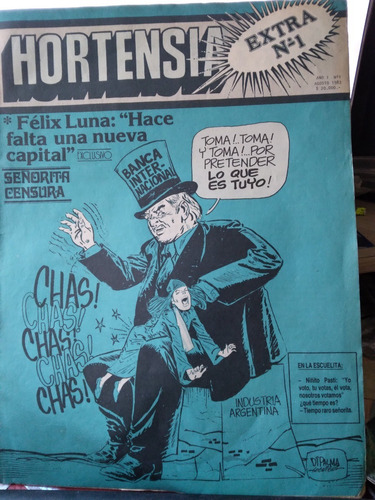 Antigua Revista Hortensia * Extra  N° 1  - Año 1982 - Unica 
