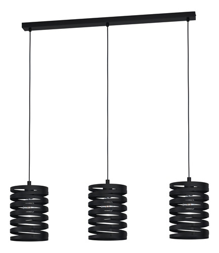 Lámpara Colgante Cremella acero Negro 3X40W E27 IP20 cod.99347