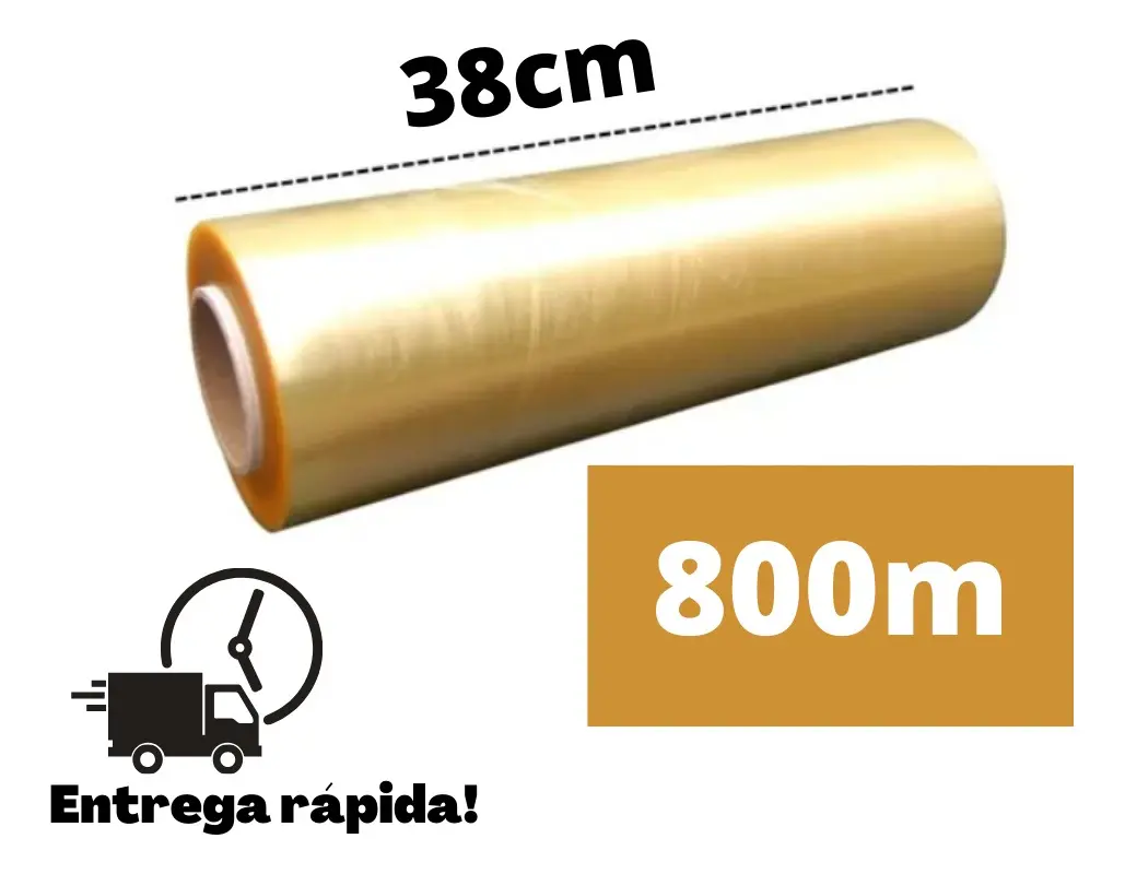 Rolo Bobina Plastico Papel Filme Pvc Esticavel 38x800 TEICHAIR
