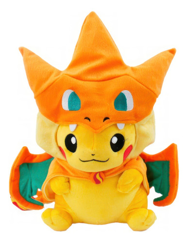 Pikachu Charizard Peluche 22cm Enojado Pikazard Pokemon A126