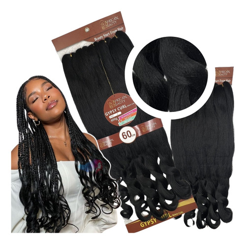 Cabelo Jumbo Boho Curl Gypsy Braids African Beauty 400 Gr