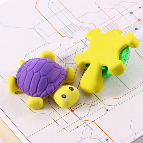 Lápiz De Borrar Con Forma De Tortuga, 12 Unidades, Regalo Pa