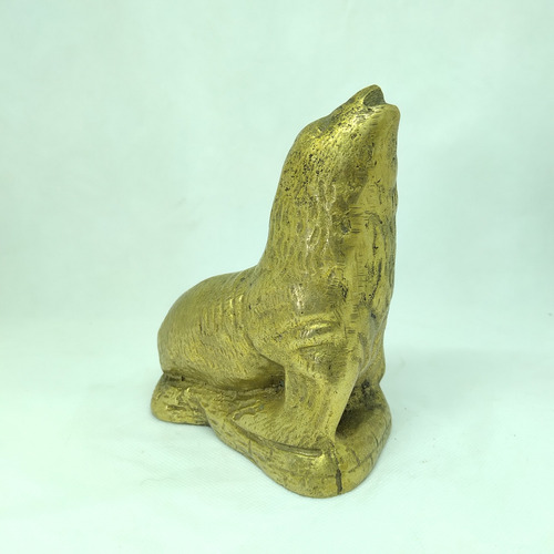 Figura Estatuillas Lobo Marino De Bronce (Usado)