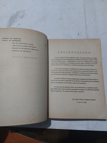 Libro Fisica Colección Algoritmo 1500 Problemas (Usado)