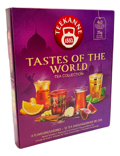 Chá Tastes Of The World 4 Sabores Teekanne 12 Sachês