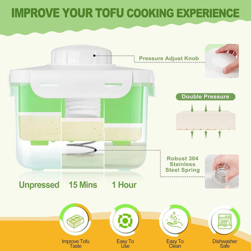 Prensa De Tofu, Prensa De Tofu Ajustable, Apta Para Lavavaji