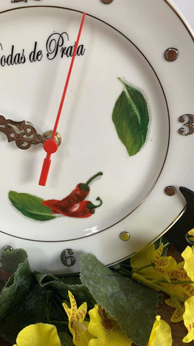 Imagem 4 de 5 de Relógio Bodas De Prata 25 Anos Casamento 21cm