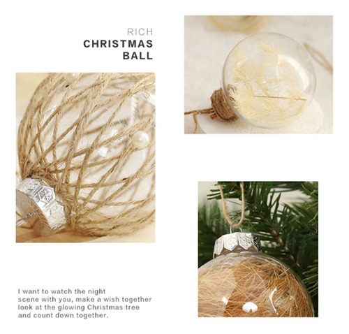 Conjuntos De Árboles De Navidad Transparentes De 6 Bolas