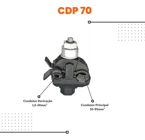5 Conectores Cdp Perfurante 10-95mm Derivação 1,5-10 Vampiro