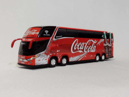 Miniatura Ônibus 4 Eixos Coca Cola 30 Centímetros G7 Dd