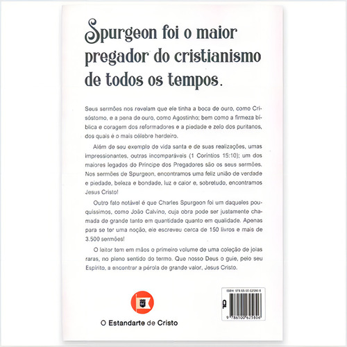 Livro Os Sermões De C. H. Spurgeon Volume 1, De C. H. Spurgeon. Editora O Estandarte De Cristo Em Português