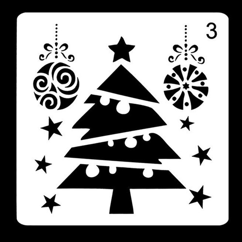 2 X 12 Plantillas De Pintura De Plantillas De Navidad,